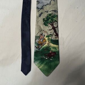 Balancine Hot Cakes Gary Patterson Golf Cartoon Novelty Tie "Natural Obstruction